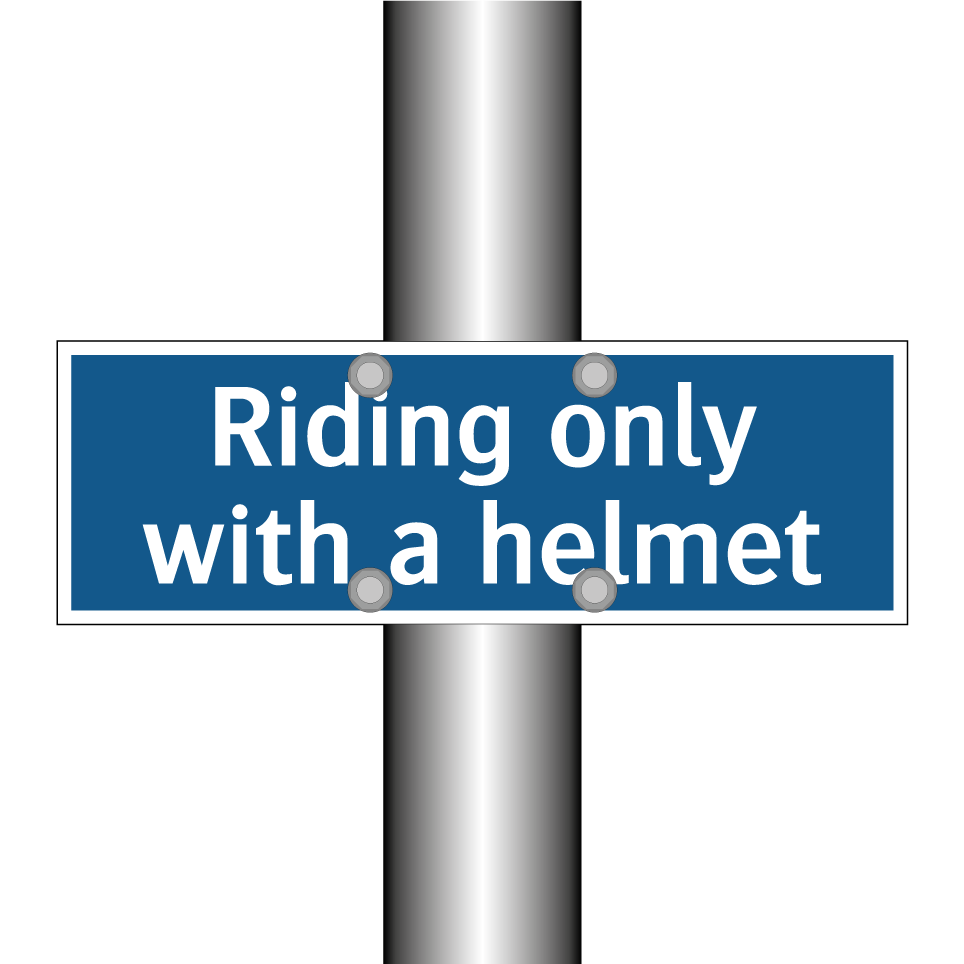 Riding only with a helmet