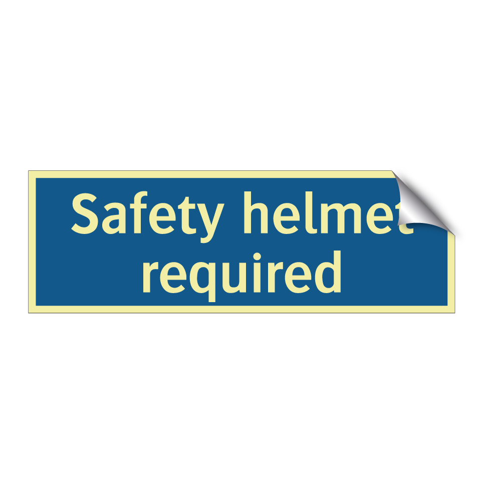 Safety helmet required