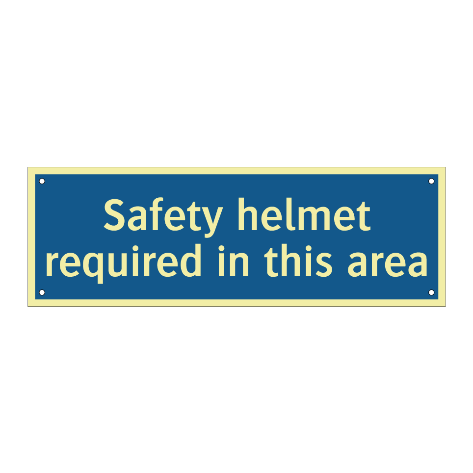 Safety helmet required in this area