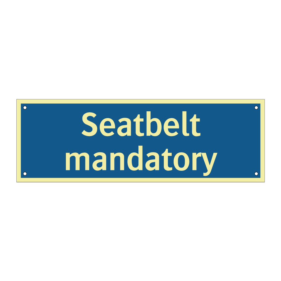 Seatbelt mandatory