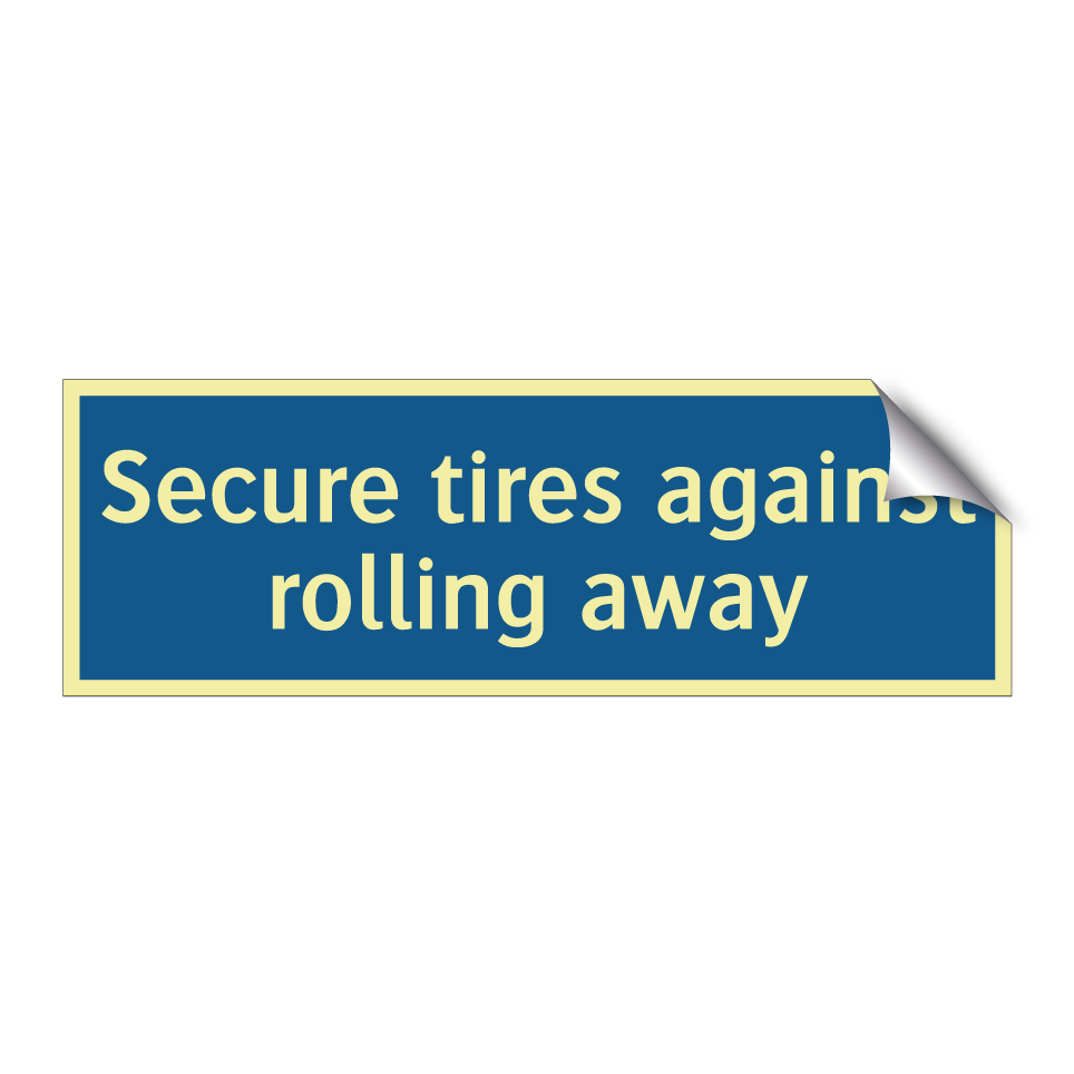 Secure tires against rolling away