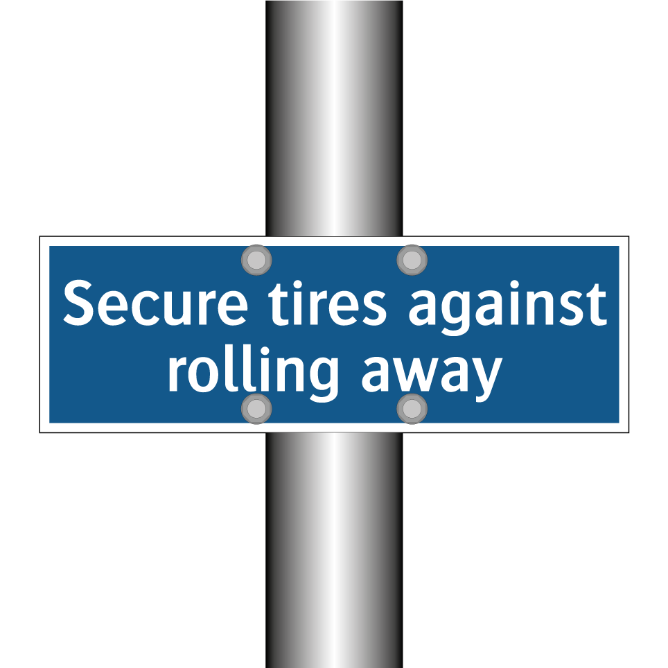 Secure tires against rolling away