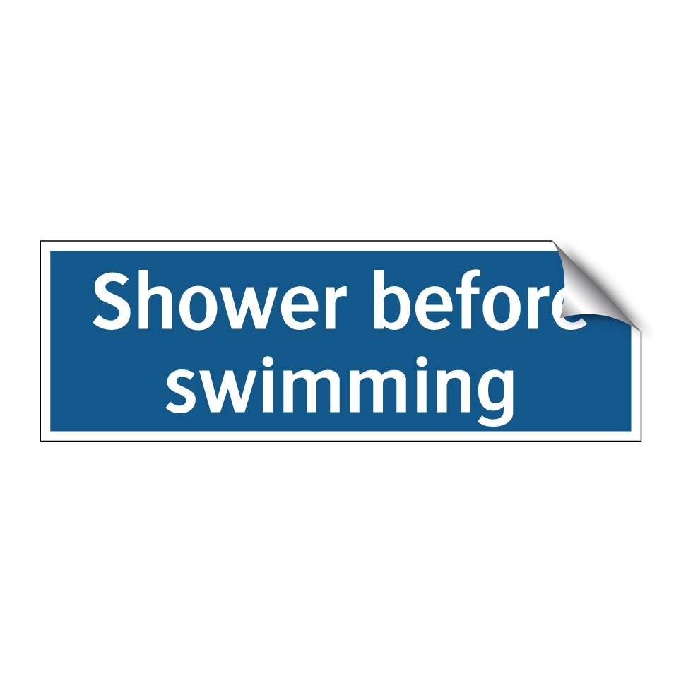 Shower before swimming