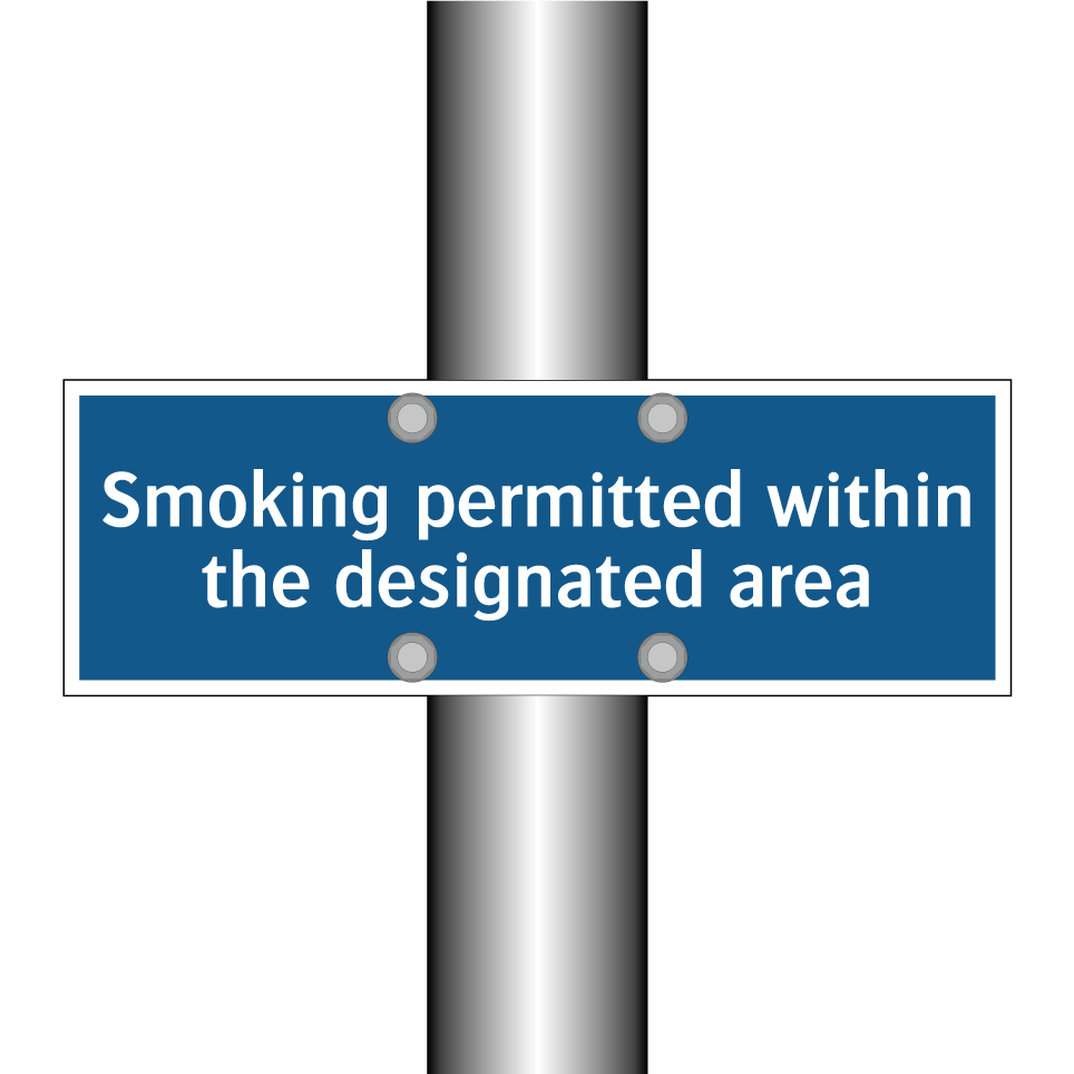 Smoking permitted within the designated area