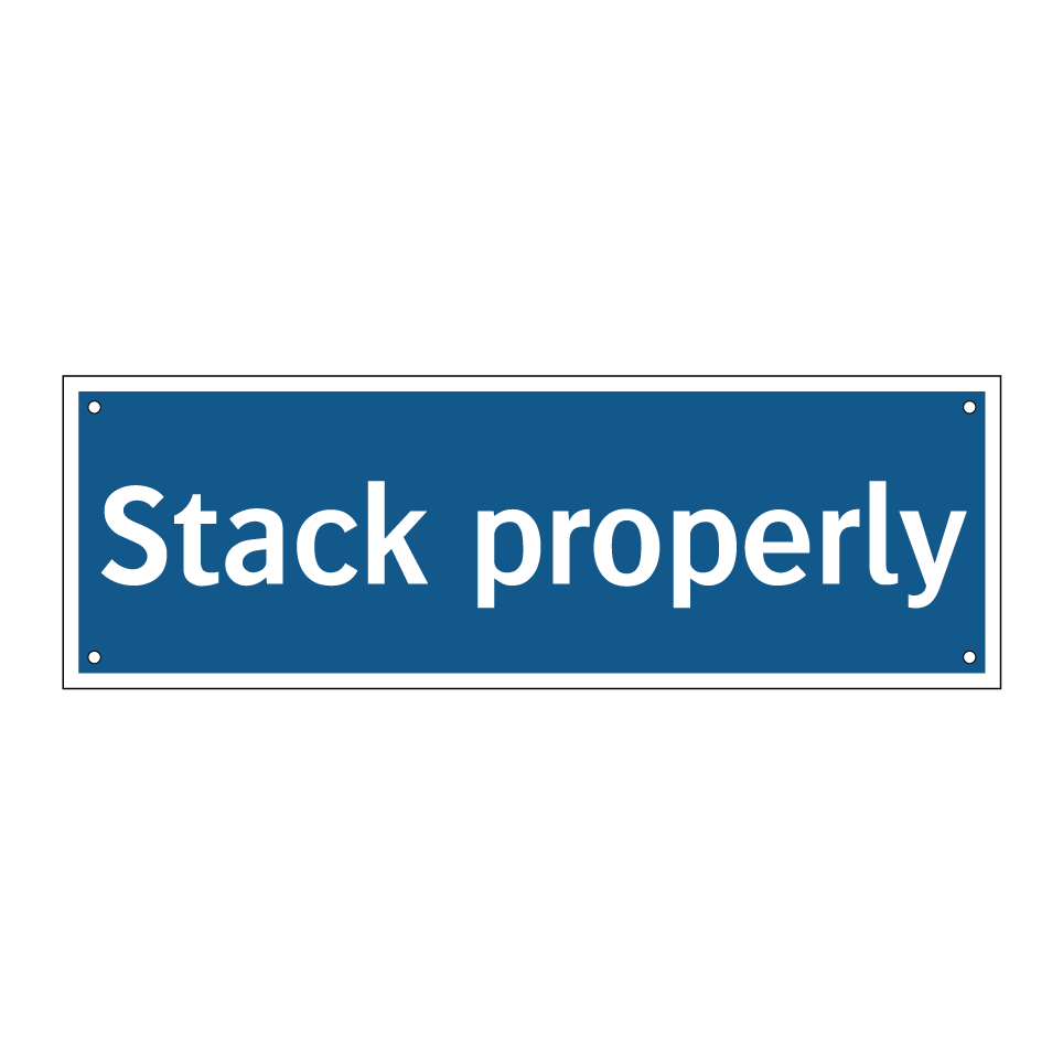 Stack properly