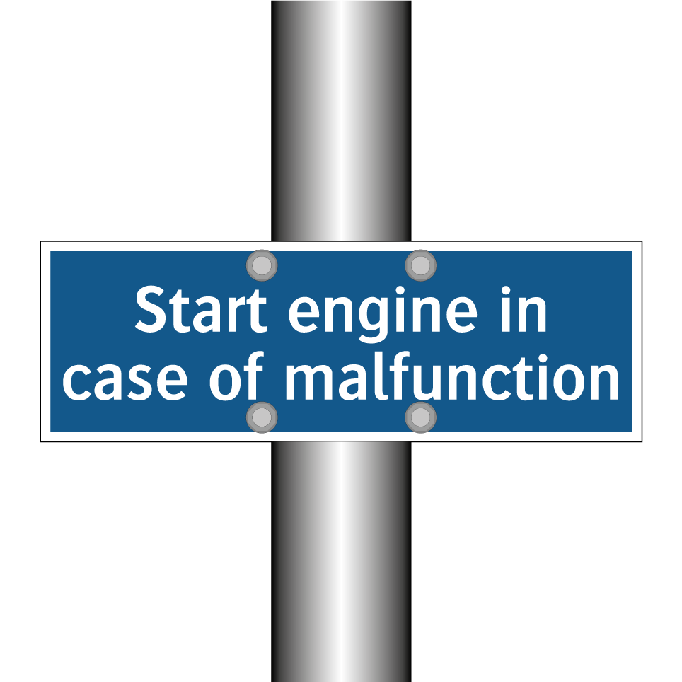 Start engine in case of malfunction