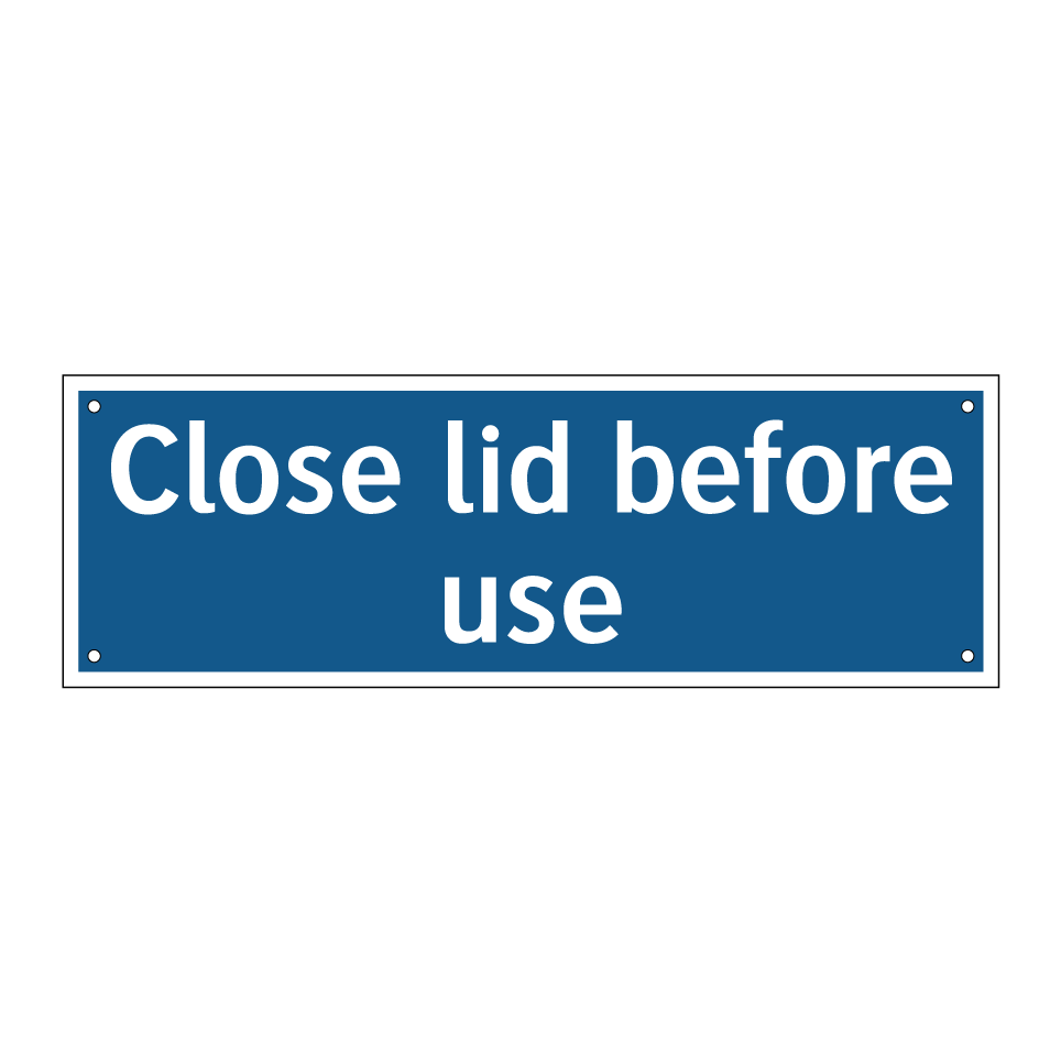 Close lid before use