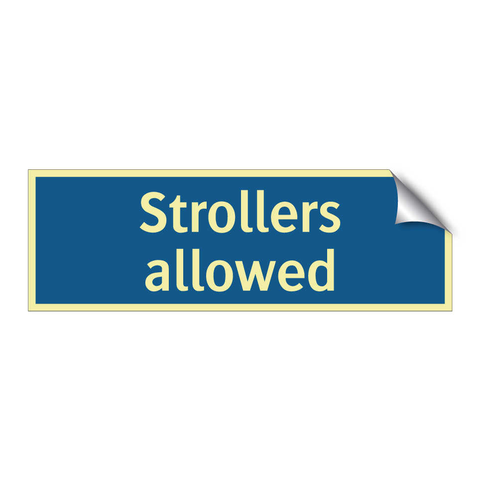 Strollers allowed