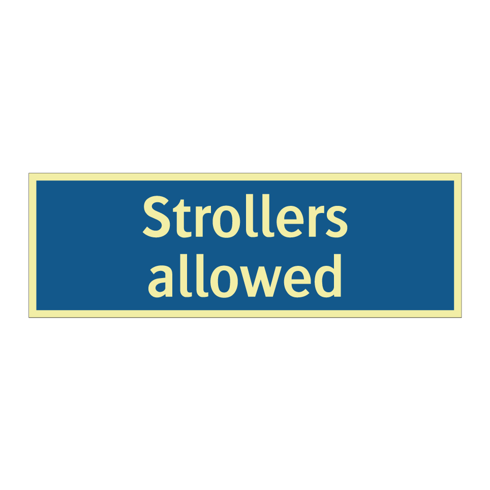 Strollers allowed