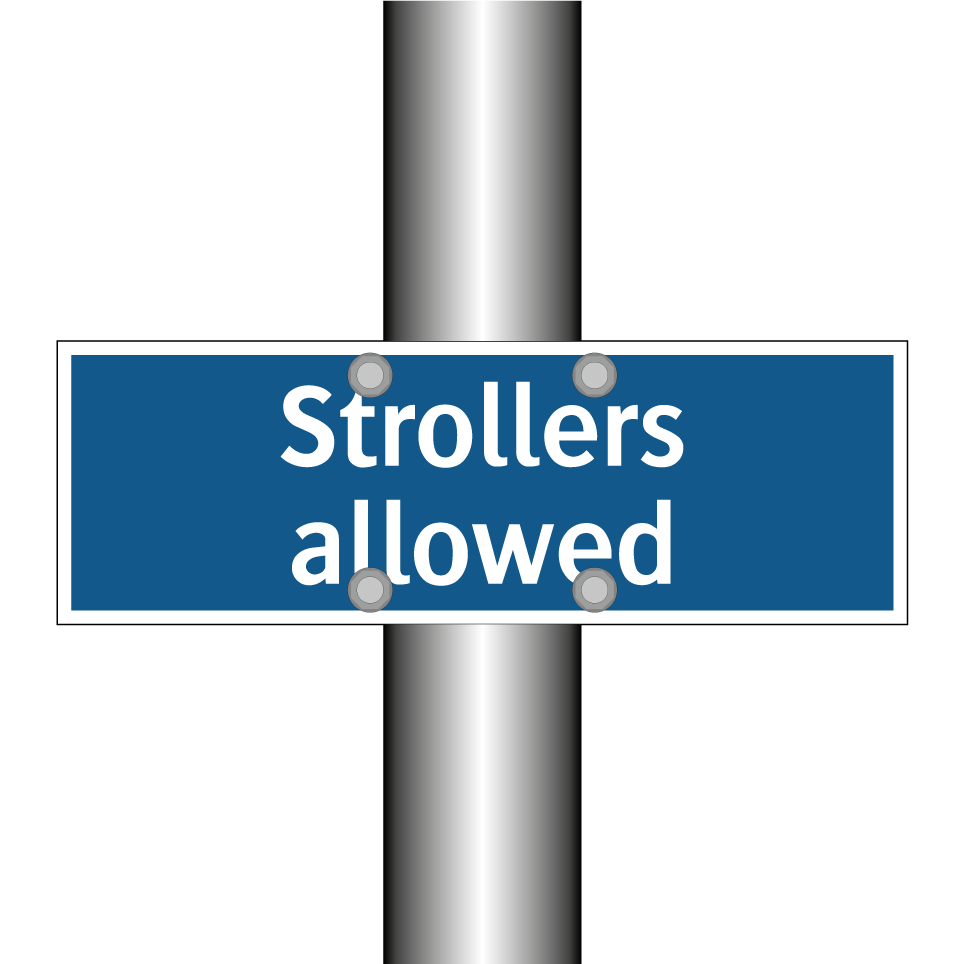 Strollers allowed