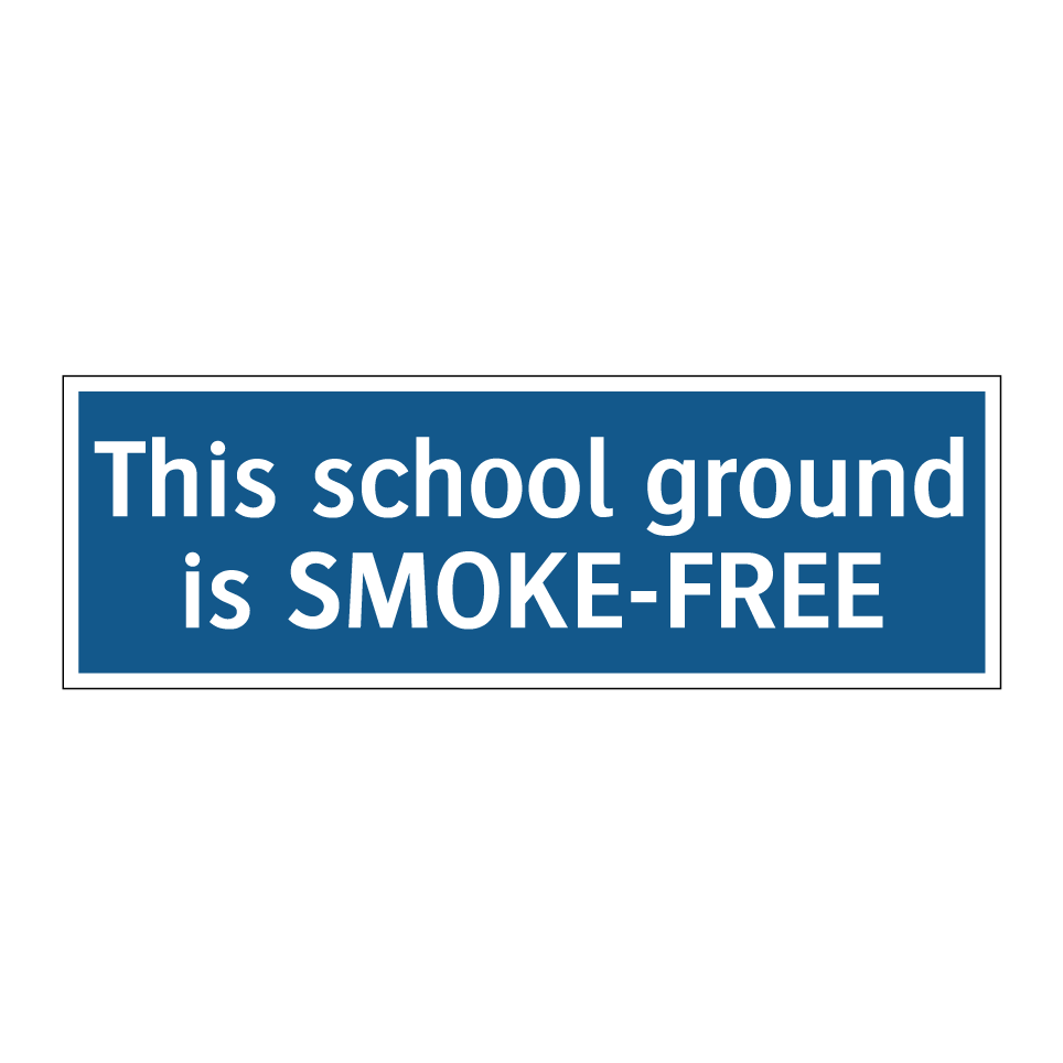 This school ground is SMOKE-FREE