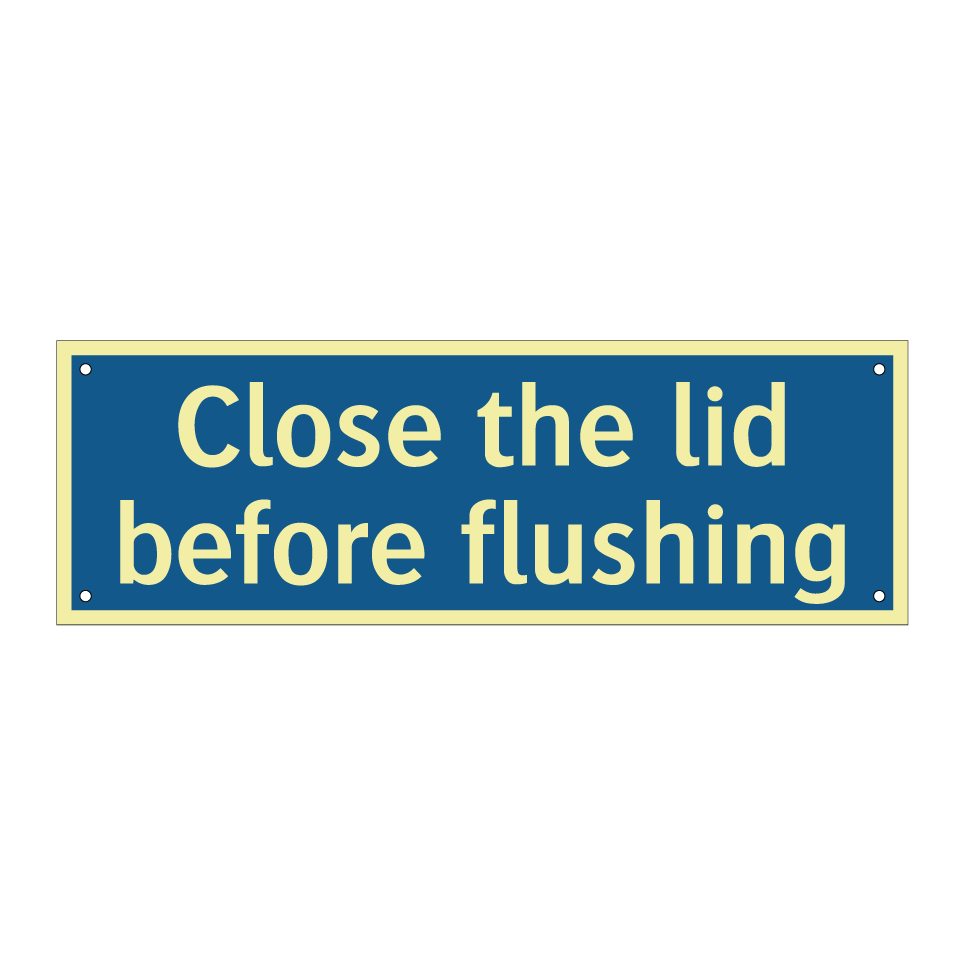 Close the lid before flushing
