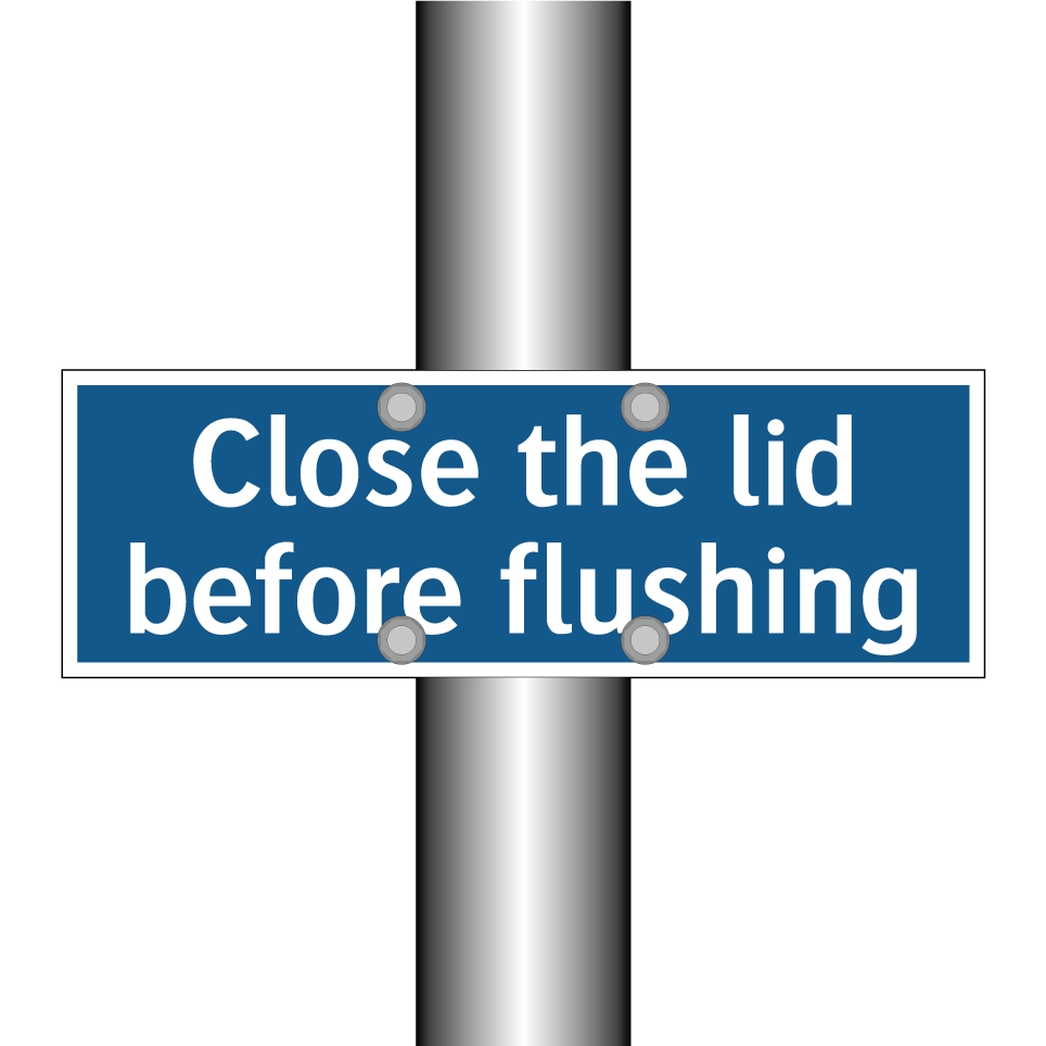 Close the lid before flushing