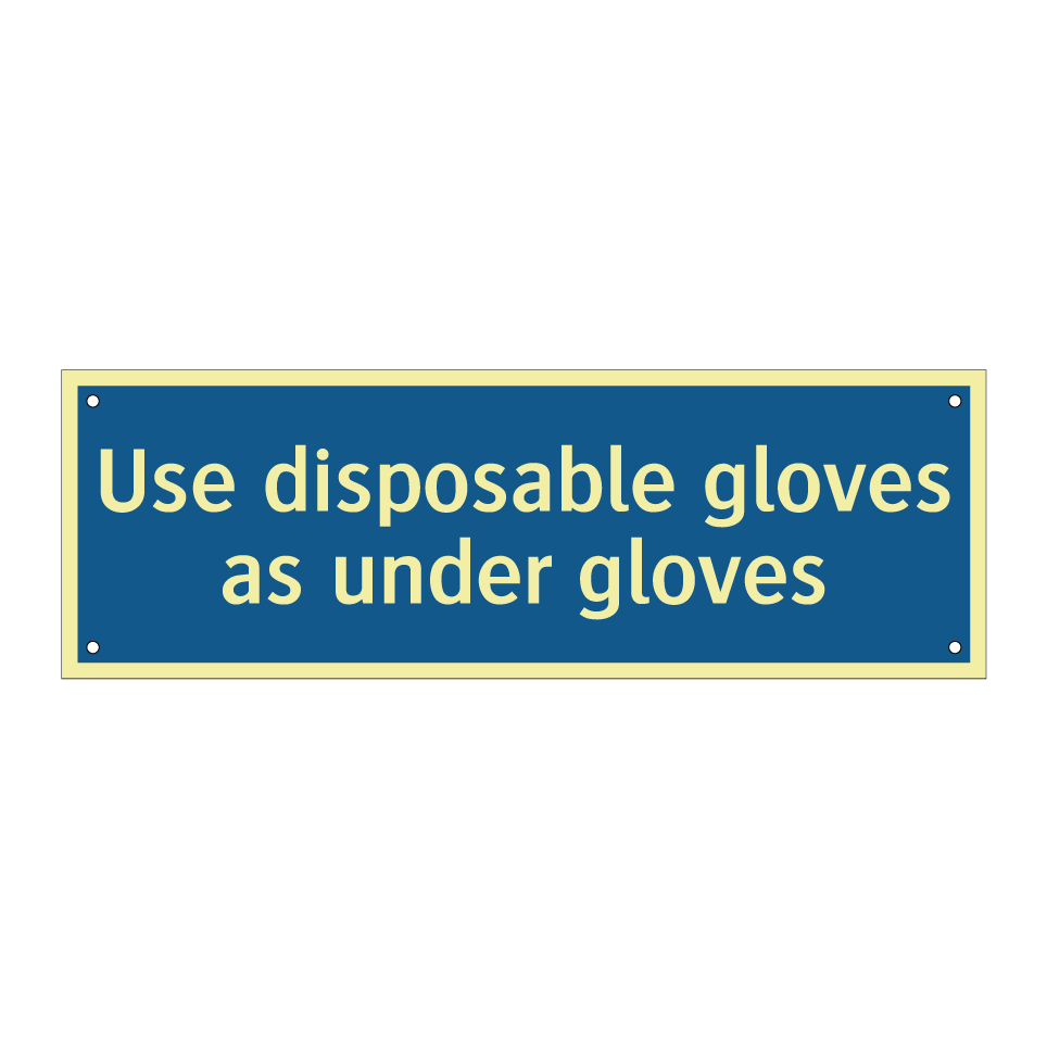 Use disposable gloves as under gloves