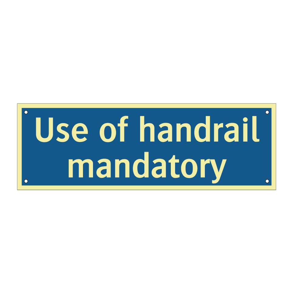 Use of handrail mandatory