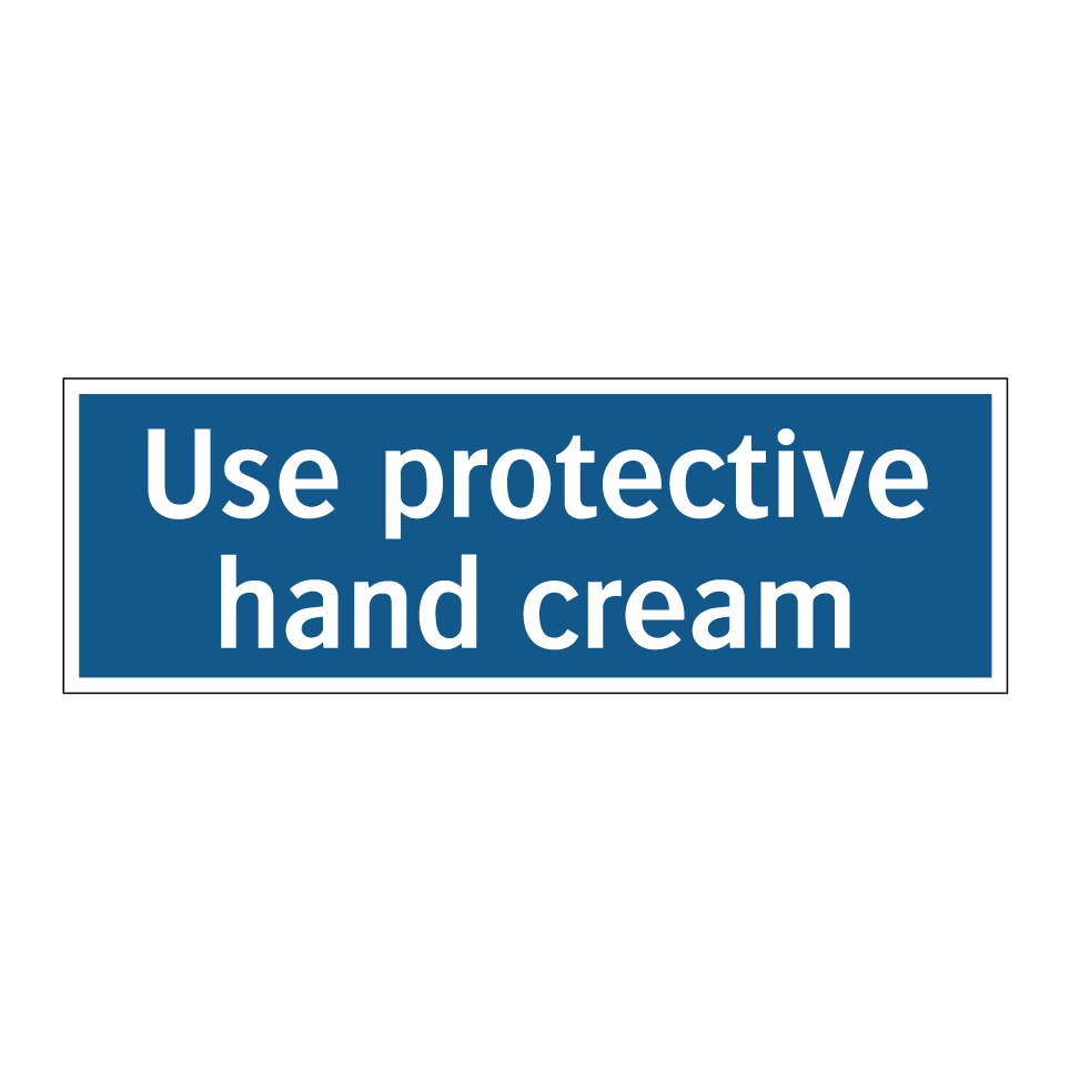 Use protective hand cream