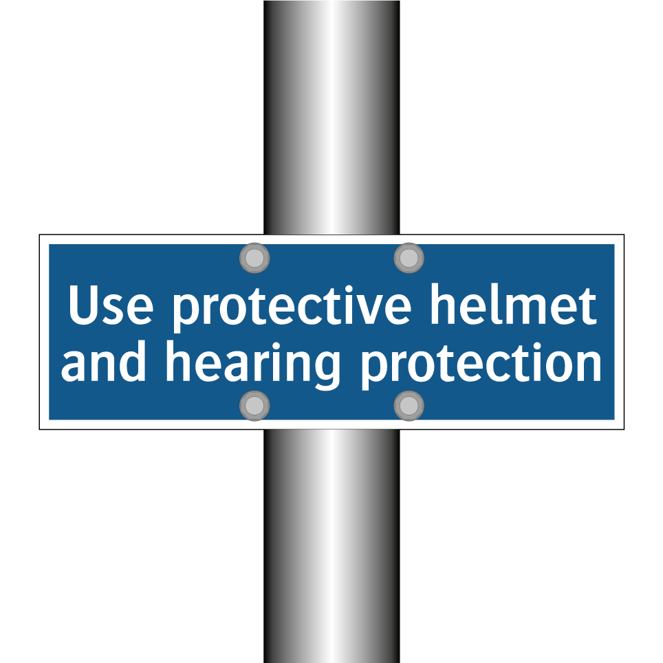 Use protective helmet and hearing protection