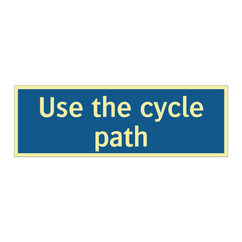 Use the cycle path