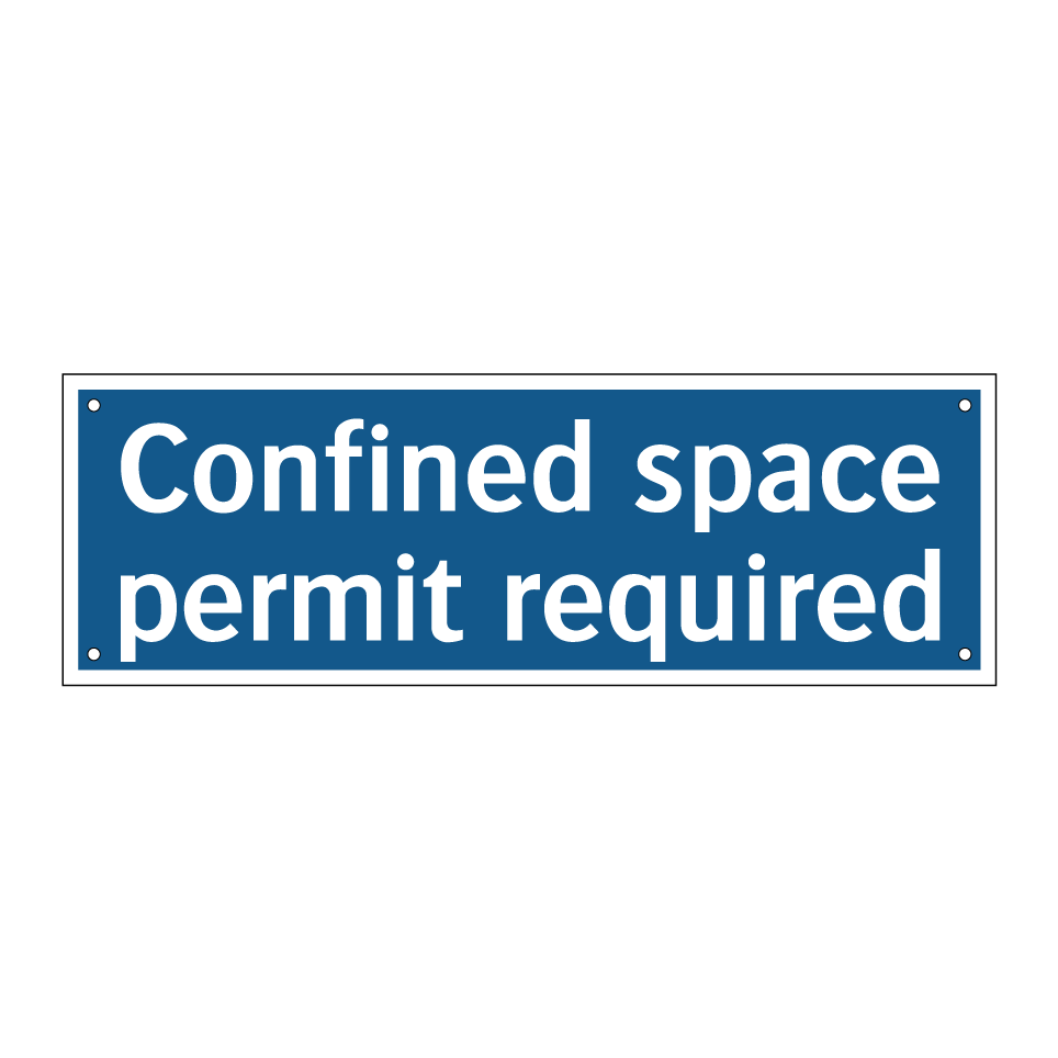 Confined space permit required