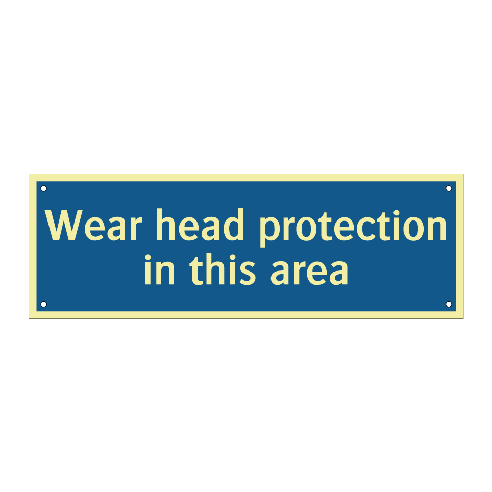 Wear head protection in this area