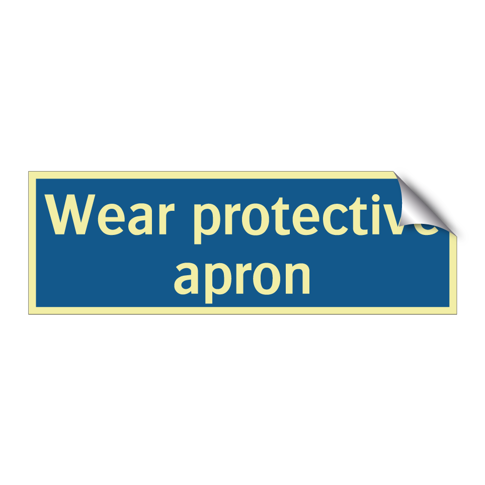 Wear protective apron