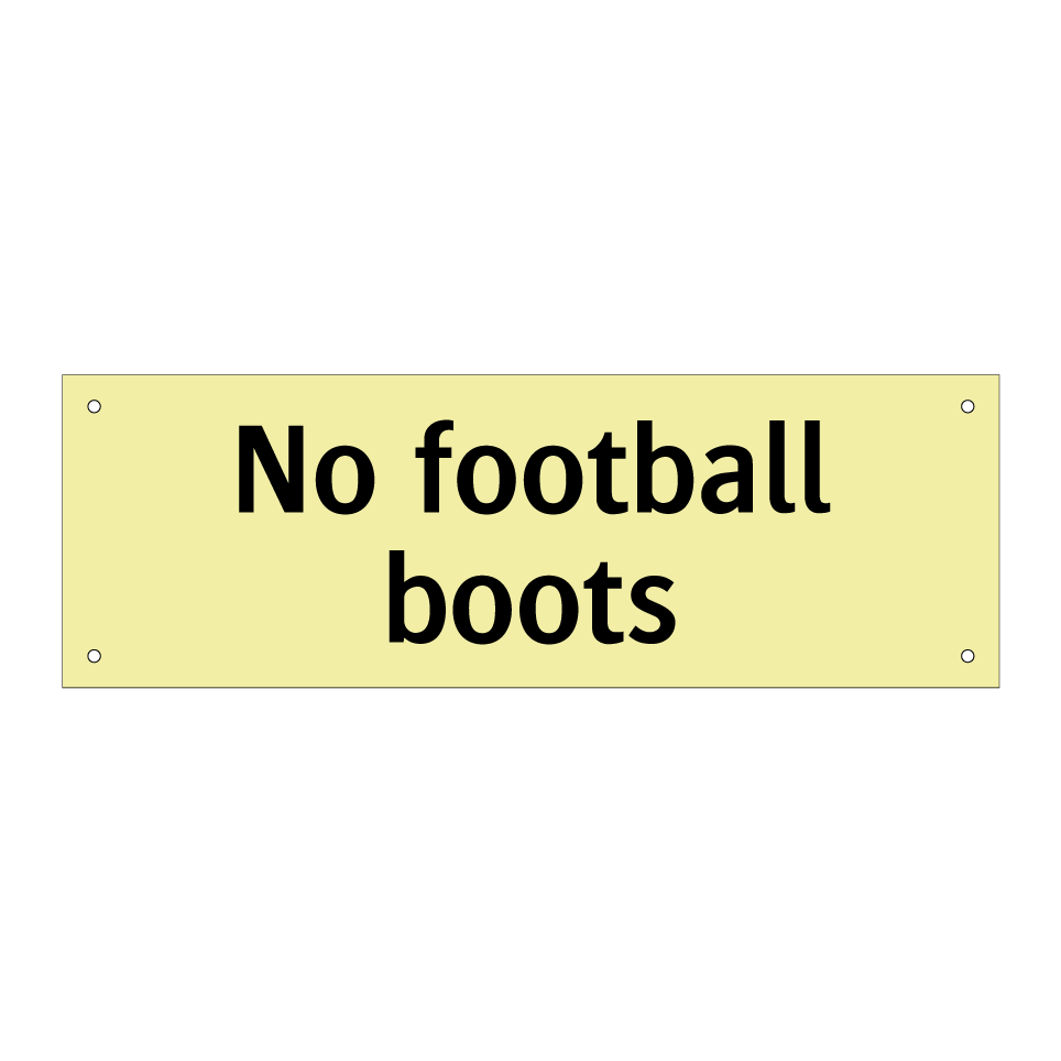 No football boots