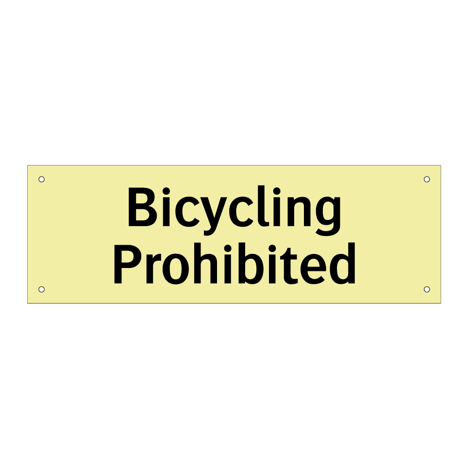 Bicycling Prohibited