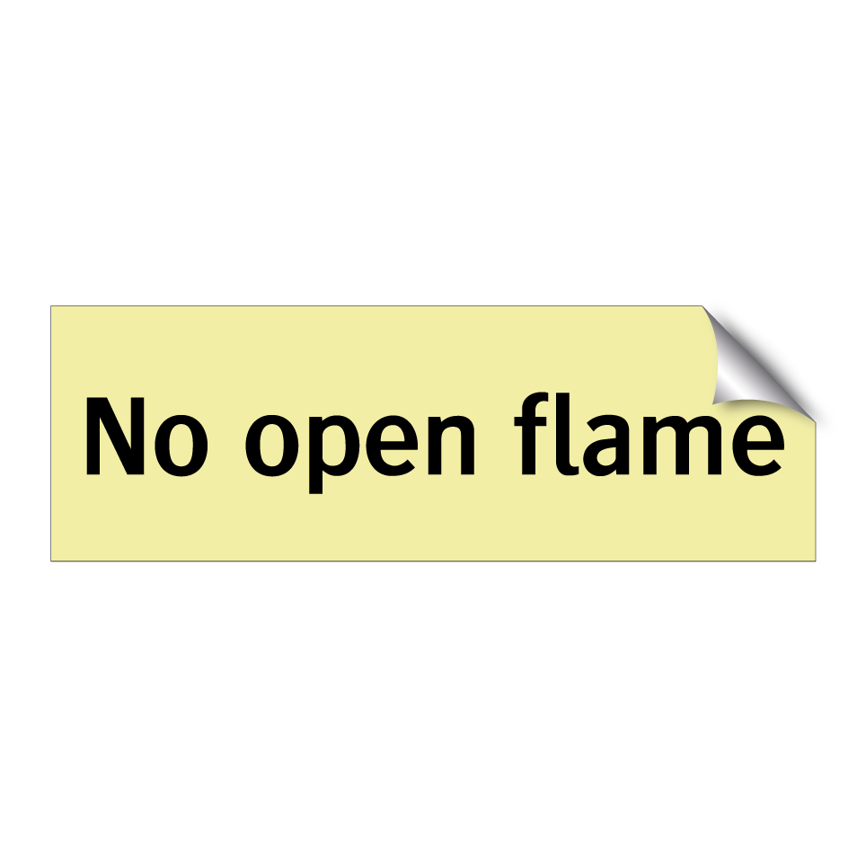 No open flame
