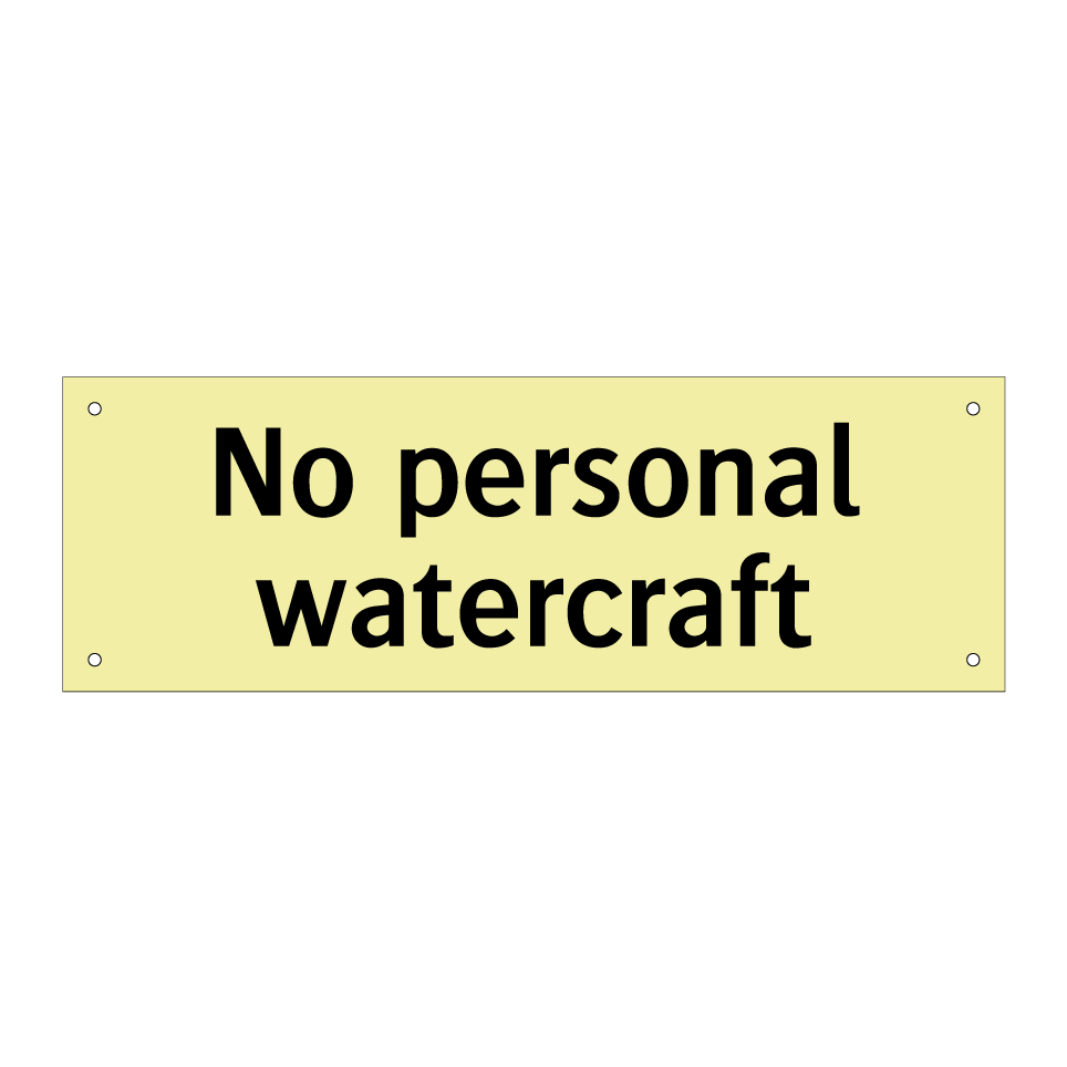 No personal watercraft