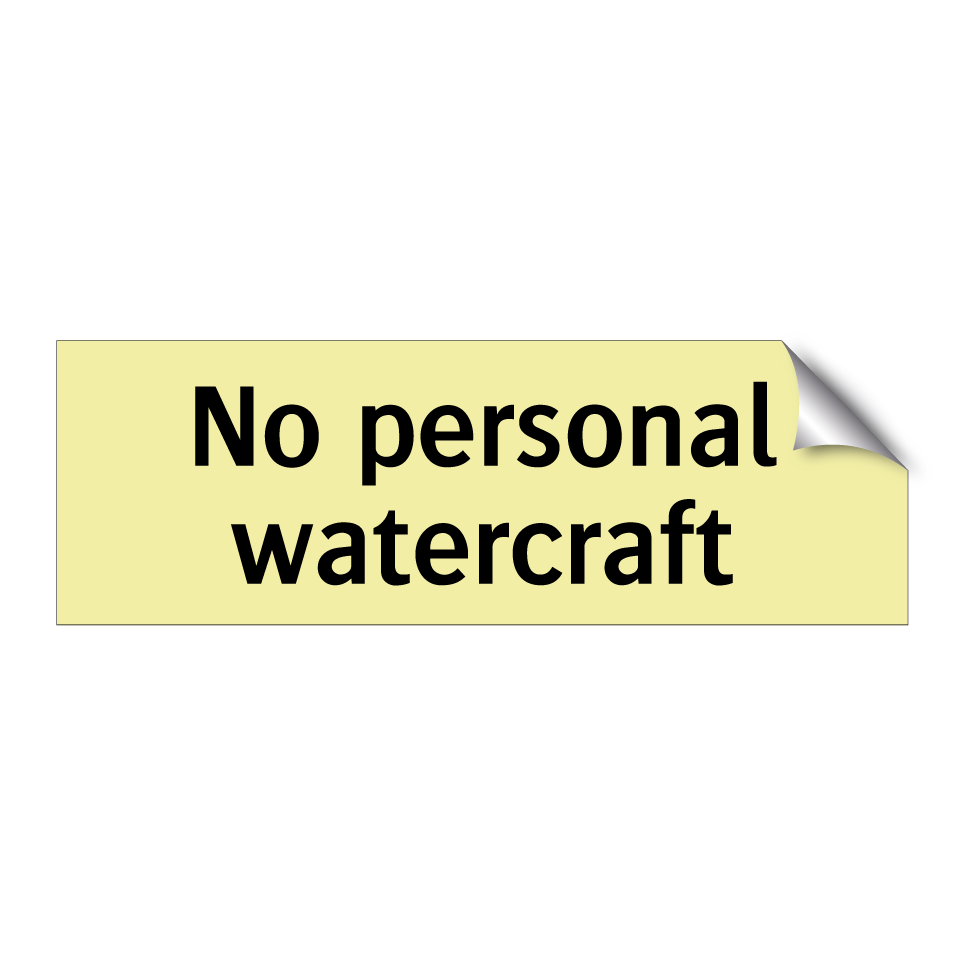 No personal watercraft