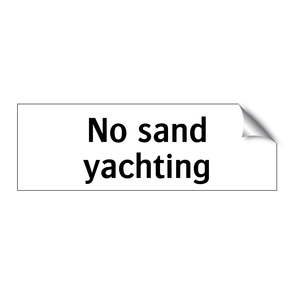 No sand yachting