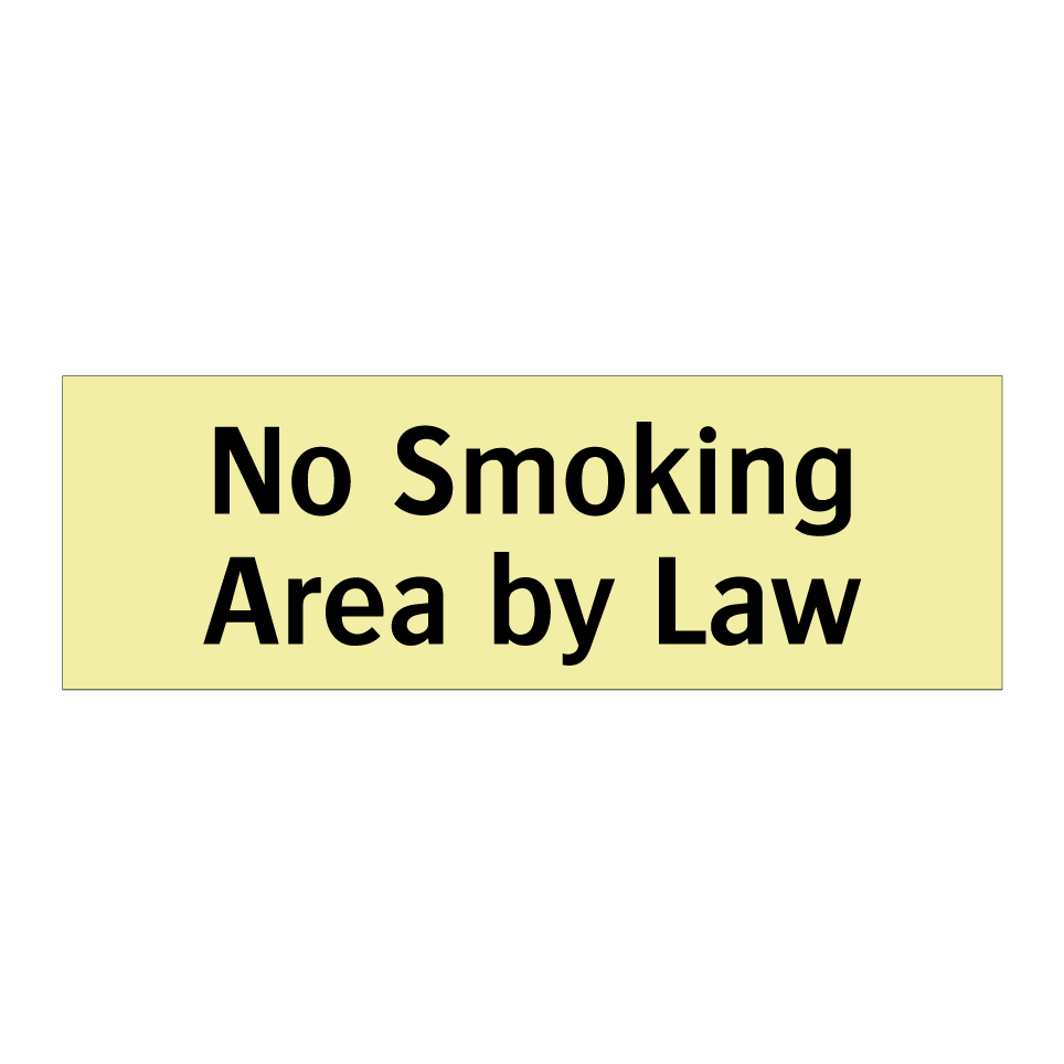 No Smoking Area by Law