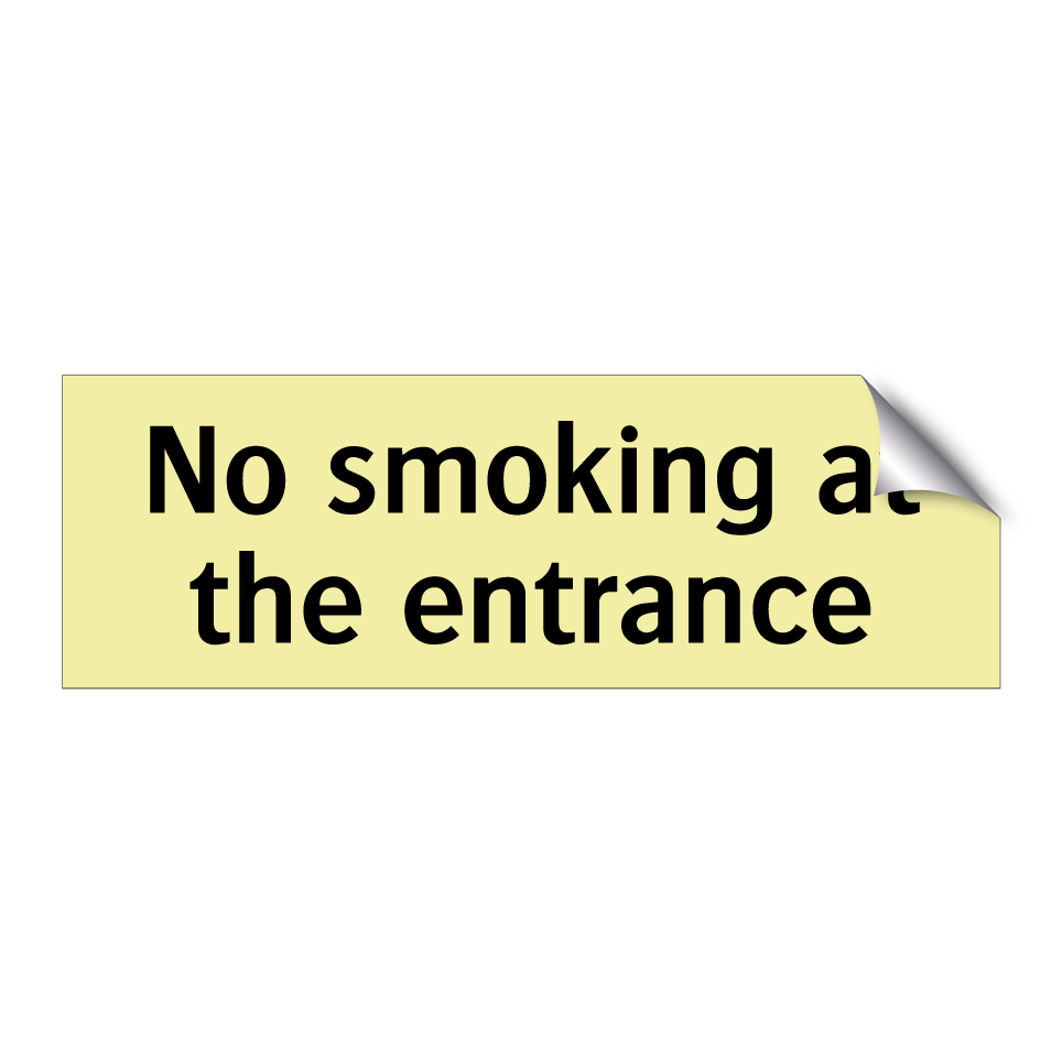 No smoking at the entrance