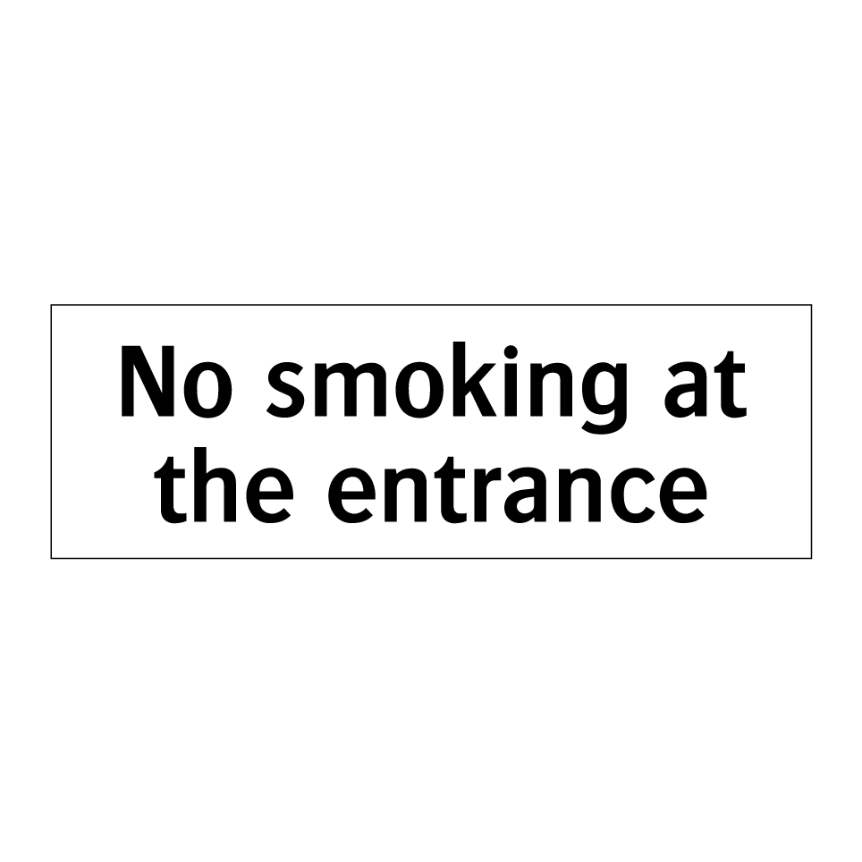 No smoking at the entrance