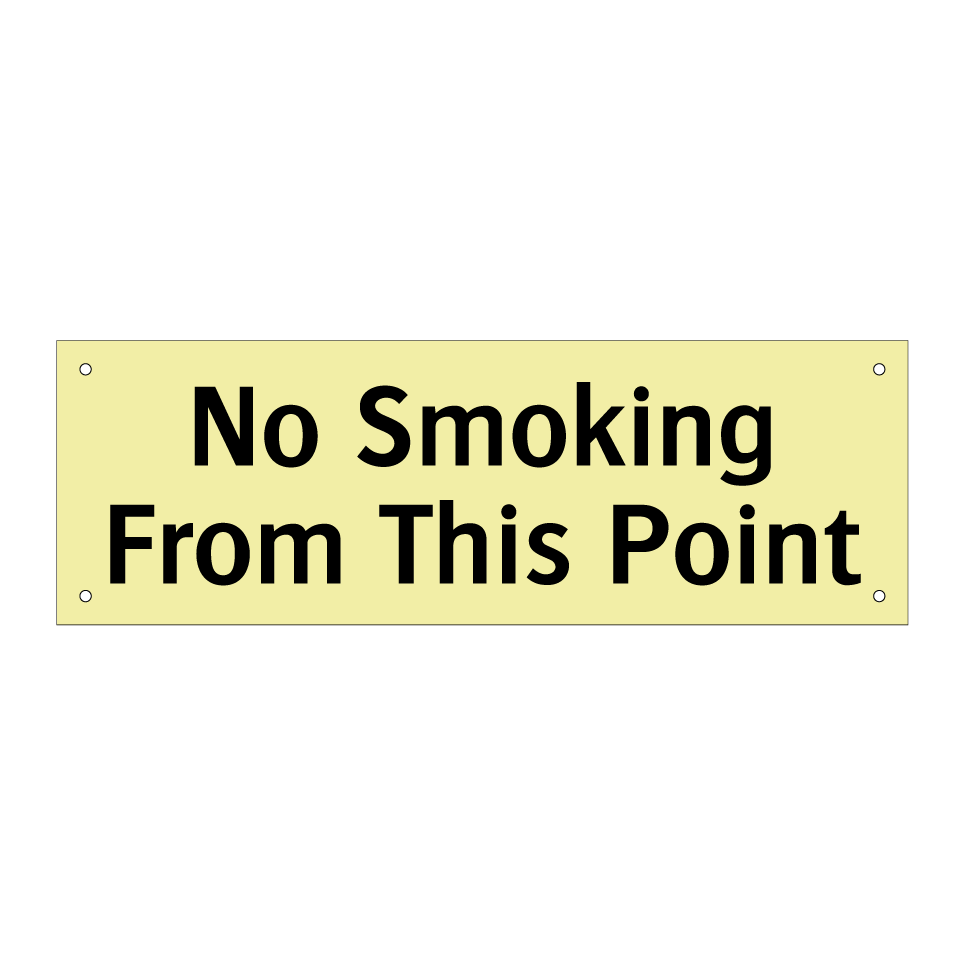 No Smoking From This Point