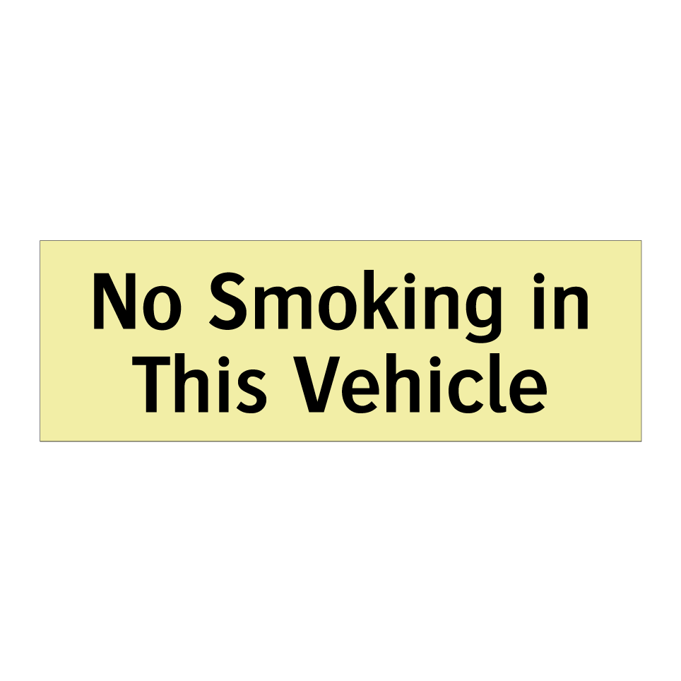 No Smoking in This Vehicle