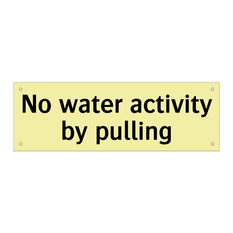 No water activity by pulling
