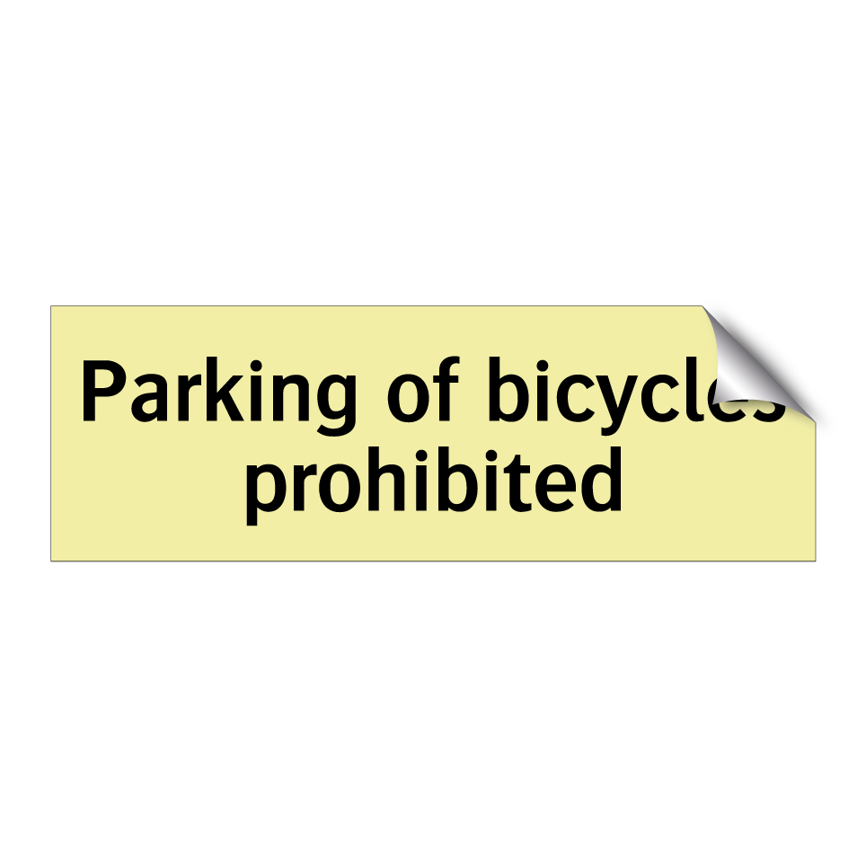 Parking of bicycles prohibited