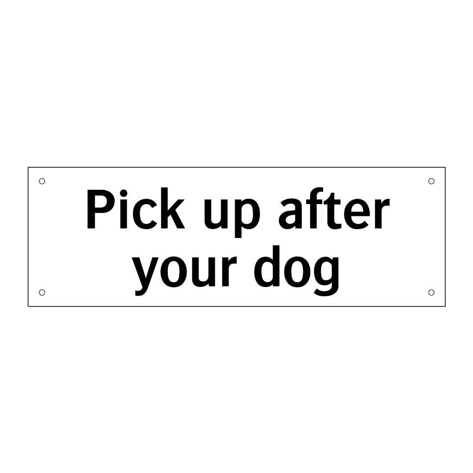 Pick up after your dog