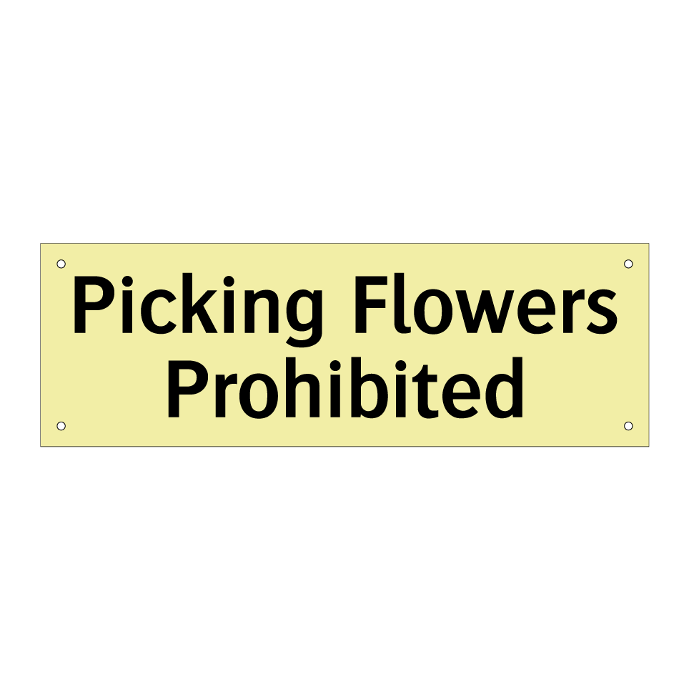 Picking Flowers Prohibited