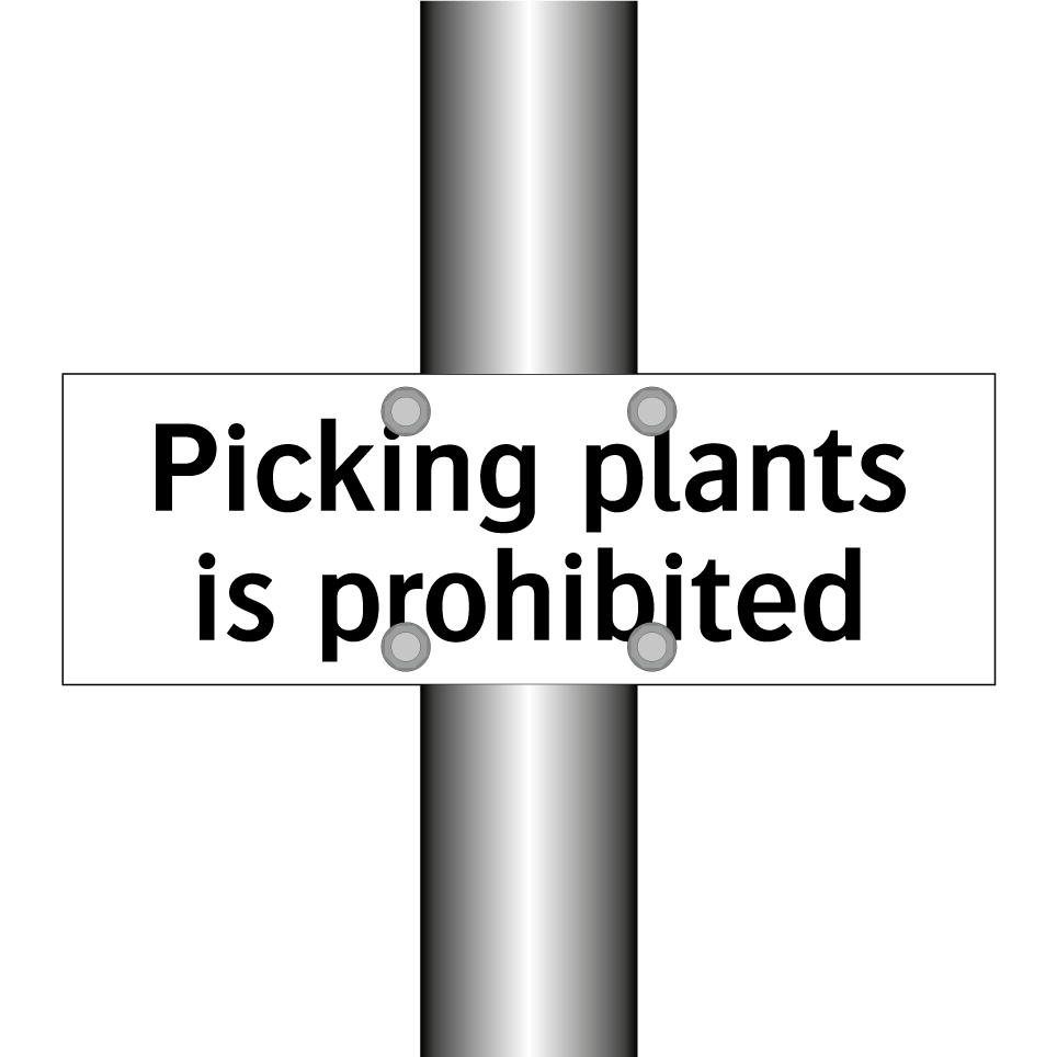 Picking plants is prohibited