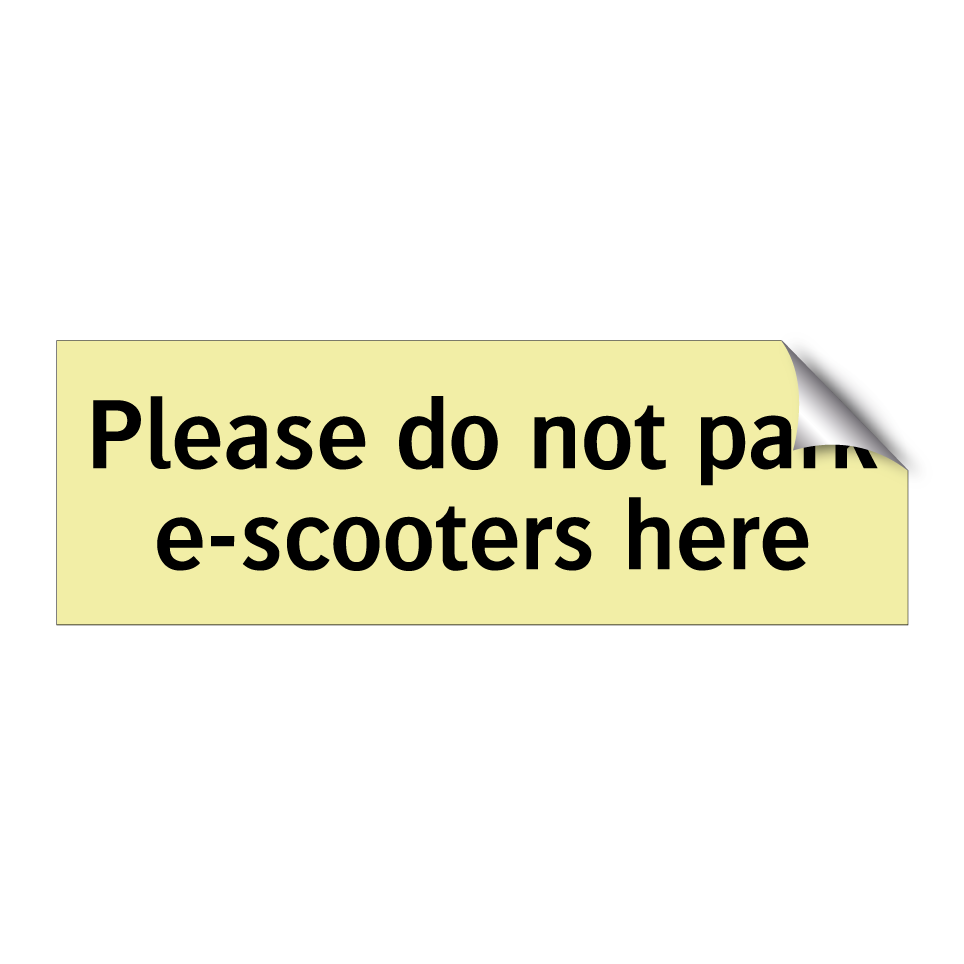 Please do not park e-scooters here