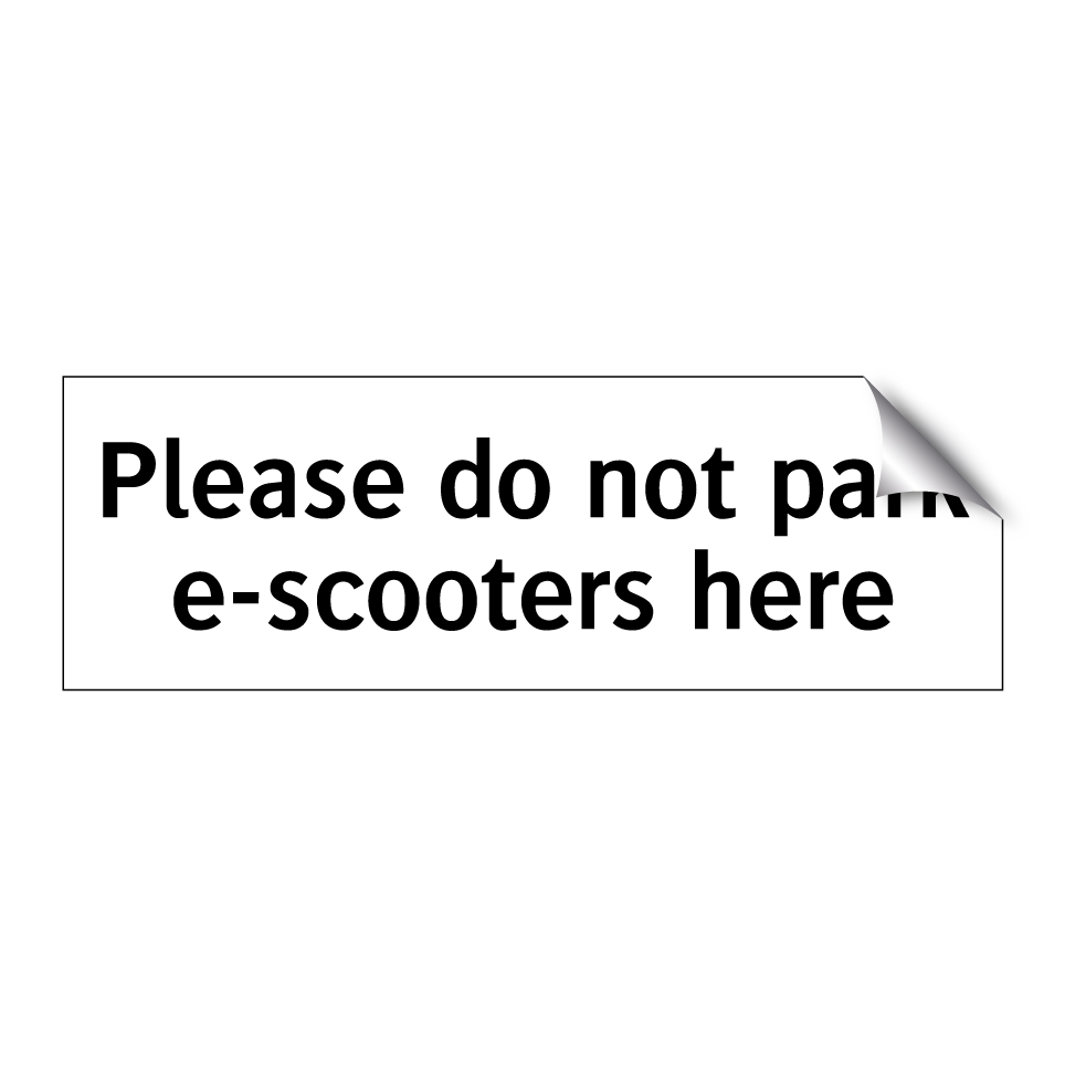 Please do not park e-scooters here
