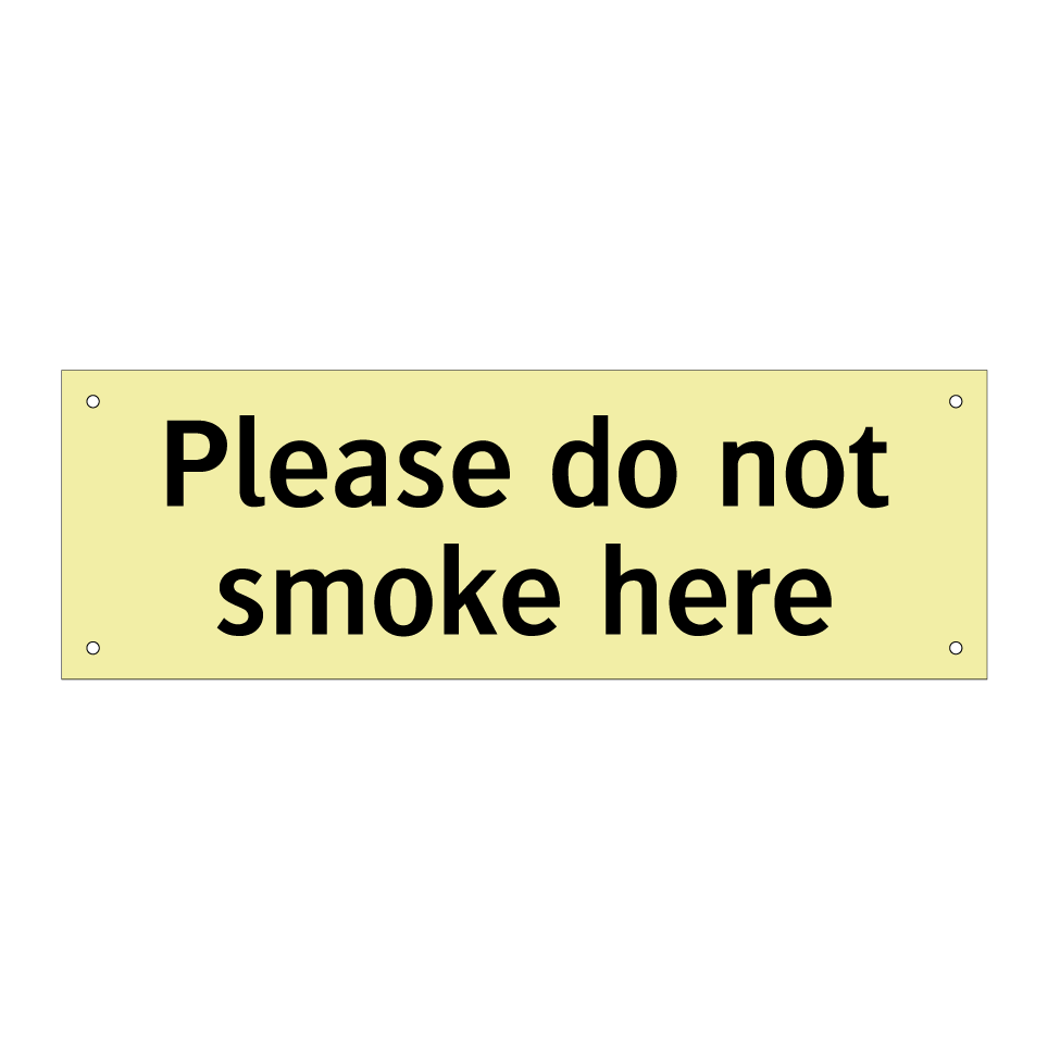 Please do not smoke here