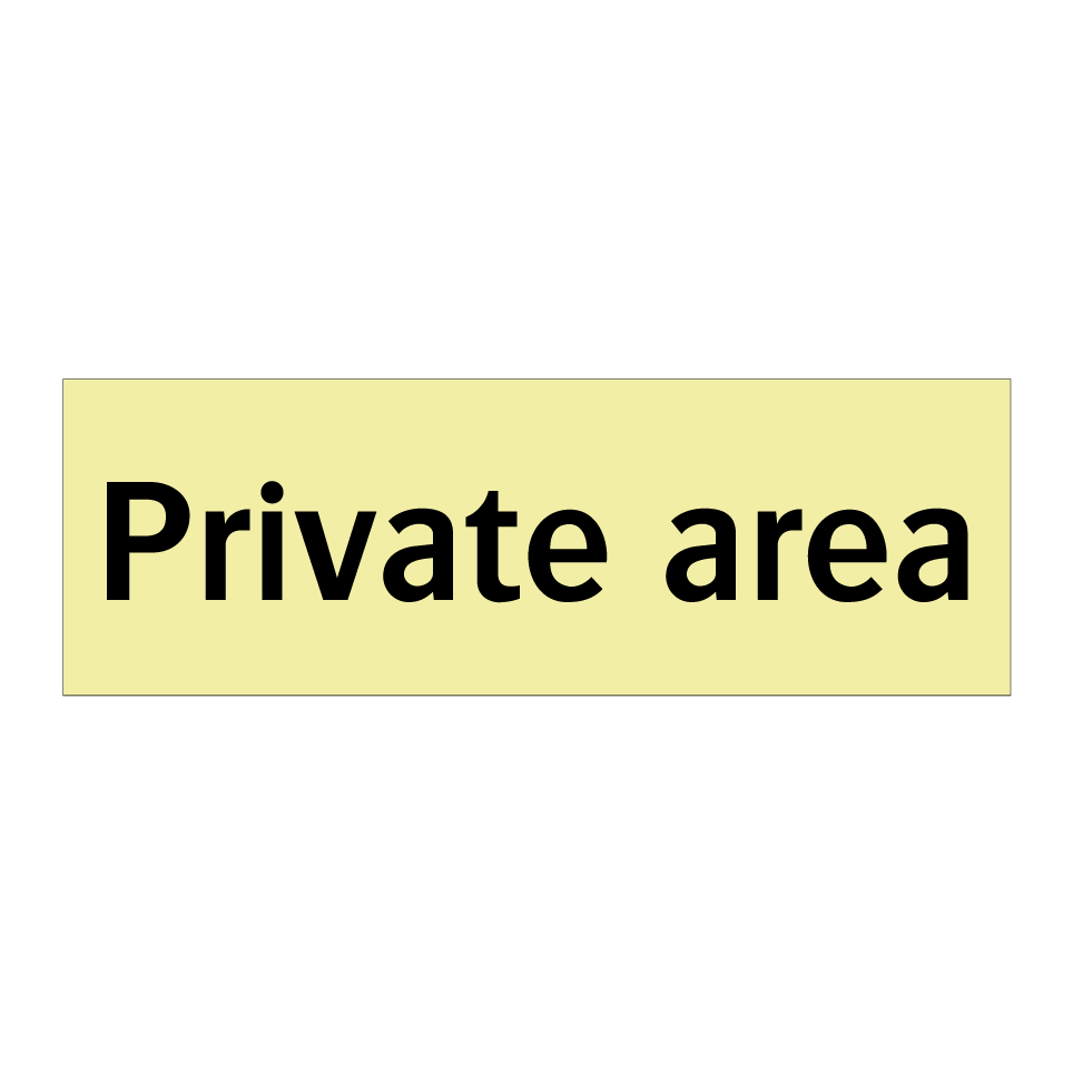 Private area