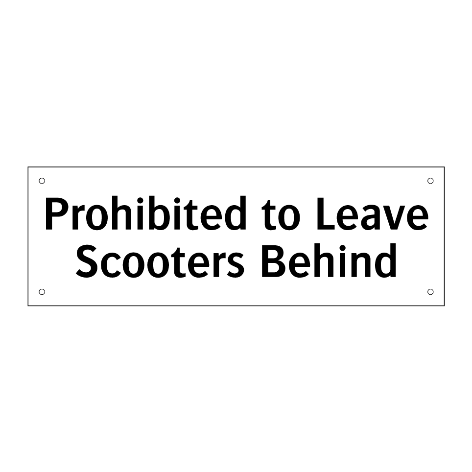 Prohibited to Leave Scooters Behind