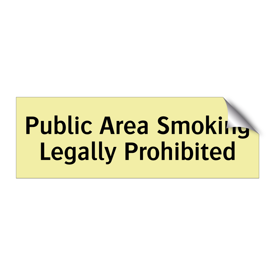 Public Area Smoking Legally Prohibited