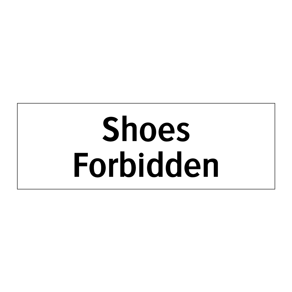 Shoes Forbidden