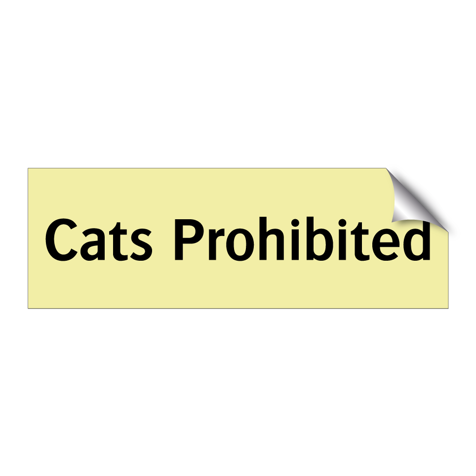 Cats Prohibited