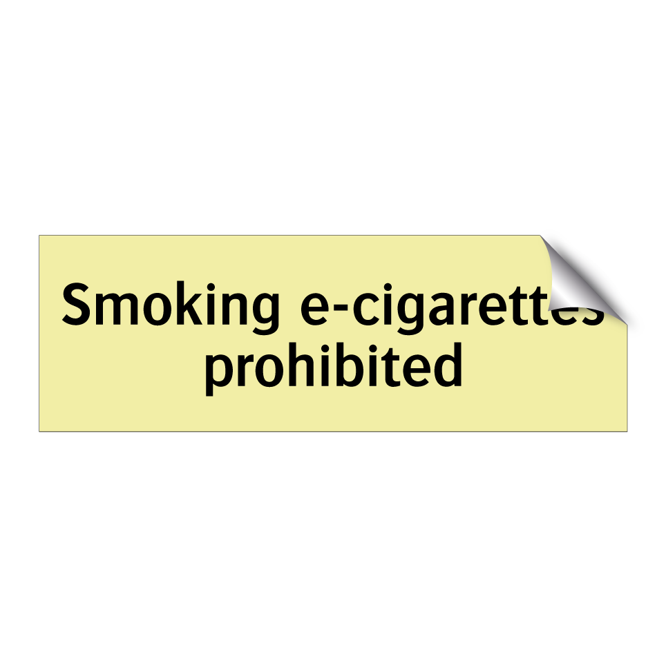 Smoking e-cigarettes prohibited